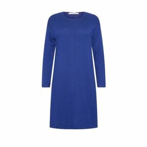 MANSTED Merino‎ Wool Midi Dress Blue Size Large Minimal Contemporary Fall Winter